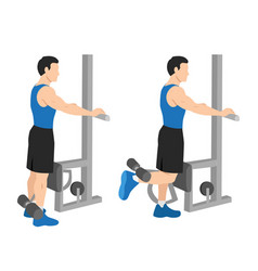 Man Doing Standing Leg Hamstring Curls Machine