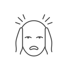 Person With Headache Line Icon