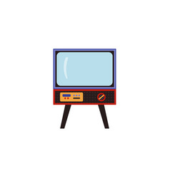 Retro Classic Vintage Television With Stand Flat