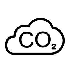 Co2 Line Icon Carbon Dioxide Emissions