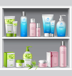 Cosmetics On Shelves