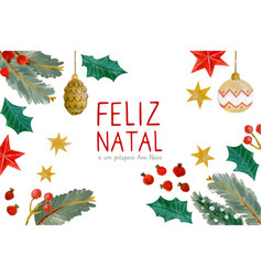 Hand Drawn Feliz Natal Concept Design