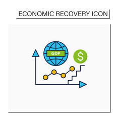 Gdp Growth Color Icon