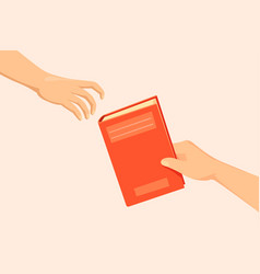 Hand Giving Book Exchange Books Hands Borrow