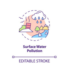 Surface Water Pollution Concept Icon