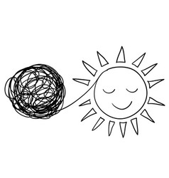 Tangled And Unraveled Circle And Sun Icon Symbol