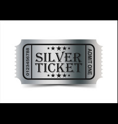 Silver Ticket With Stars And The Inscription