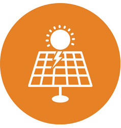 Energy Solar Sun Panel Icon Orange Color Eps