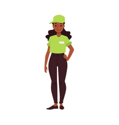 Female Fast Food Worker Or Waitress Flat