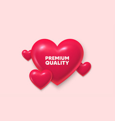 Premium Quality Tag High Product Sign 3d Hearts