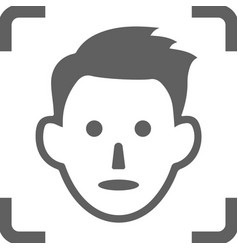 Face Unlock Scan Icon Gray Graphics