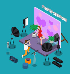 Photo Session Isometric Background