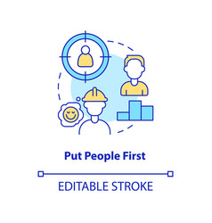 Put People First Concept Icon