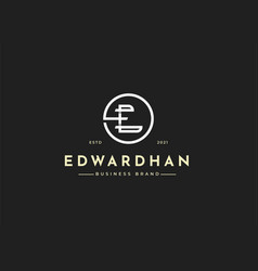 Letter E Logo Design With Circle Shape