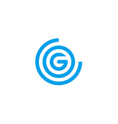 Letter G O G Circle Geometric Symbol Simple Logo