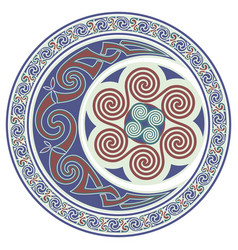 Round Celtic Design Celtic Mandala Celtic Horned