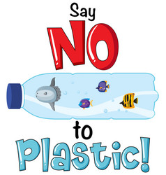 Say No To Plastic Typography Design