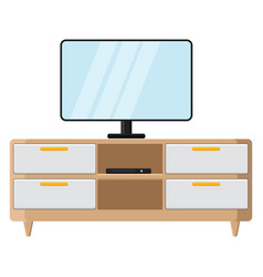 Tv Cabinet On A White Background