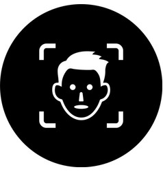 Face Unlock Scan Icon Black Graphics