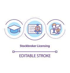 Stockbroker Licensing Concept Icon