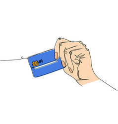 Contactless Bank Card In Hand Credit Card Color