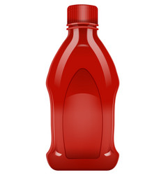 An Empty Red Ketchup Bottle