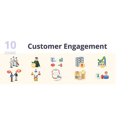 Customer Engagement Set Creative Icons Consumer