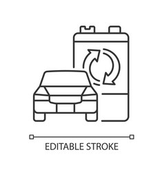 Recyclable Ev Battery Linear Icon