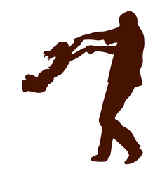 Silhouette Dad Child Family