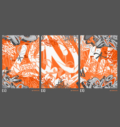 Trendy Orange Abstract Urban Style Hiphop Graffiti