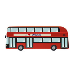 Red London Double-decker Bus From Side View