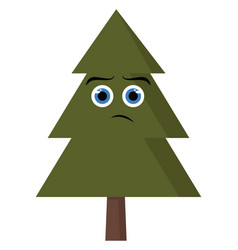 Sad Christmas Tree On White Background