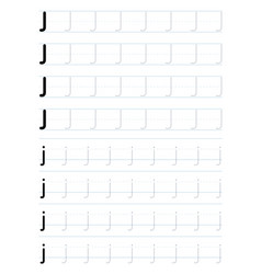 Tracing Letter J Worksheet For Preschool