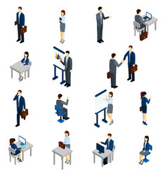 Business People Isometric Set People