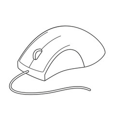 Computer mouse icon in outline style isolated on Vector Image