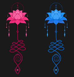 Design Of Lotus Flower With Unalome