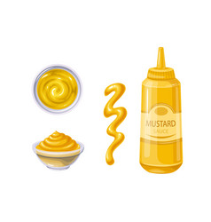 Mustard In Bottle And Bowl