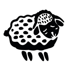 Whimsical Cartoon Spring Sheep