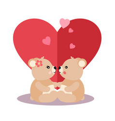 Cute Teddy Bear Couple In Love