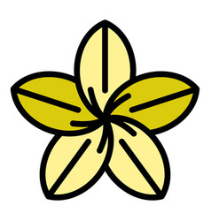 Plumeria Tree Icon Color Outline