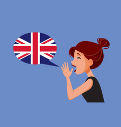 Profile Of An English Speaking Woman Cartoon