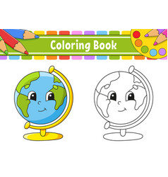 Coloring Book For Kids Cartoon Character Black