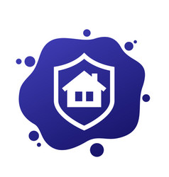 House Insurance Icon With A Shield And Home