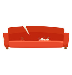 Broken Sofa Icon Torn Old Couche For Living Room