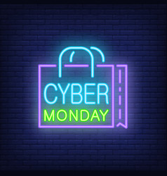 Cyber Monday Paper Bag Neon Sign