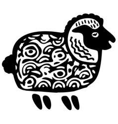 Whimsical Cartoon Spring Sheep