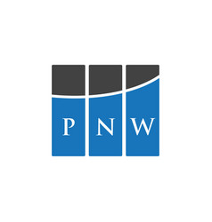 Pnw Letter Logo Design On White Background