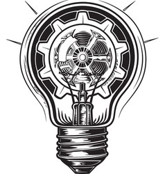 Steampunk Brilliance Black Logo Bulb Emblem