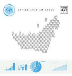 United Arab Emirates People Icon Map Stylized