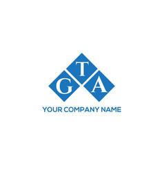 Gta Letter Logo Design On White Background